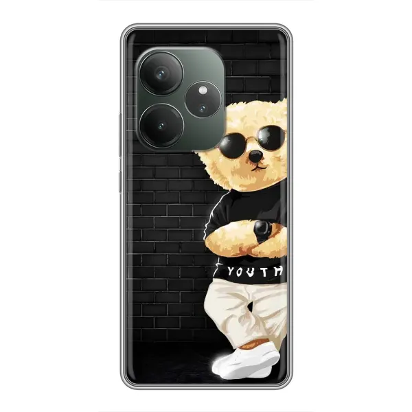 Чехол с рисунком «Мишка в очках» для Realme GT 6T Чехол с рисунком «Мишка в очках» для Realme GT 6T