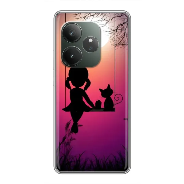 Чехол с рисунком «На качели» для Realme GT 6T Чехол с рисунком «На качели» для Realme GT 6T