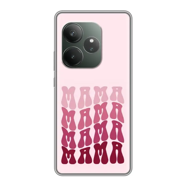 Чехол с рисунком «Надпись мама» для Realme GT 6T Чехол с рисунком «Надпись мама» для Realme GT 6T