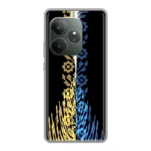 Силиконовый Чехол на Realme GT 6T (Патриотическая вышиванка)