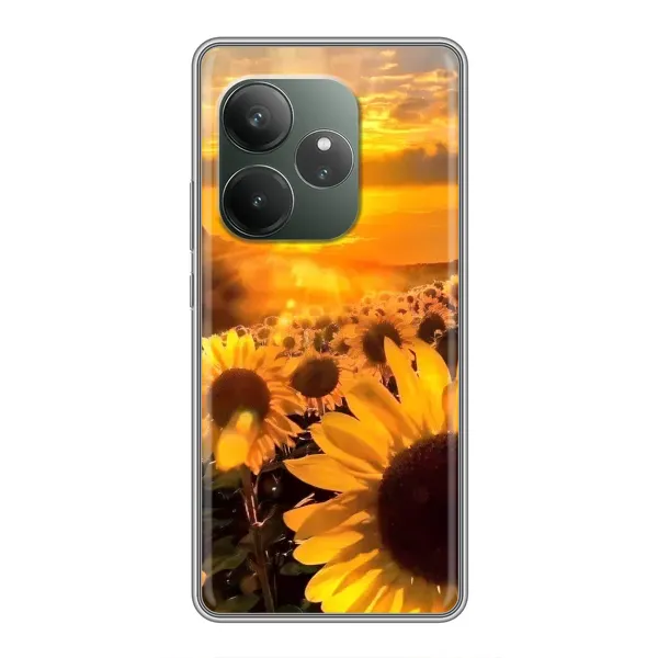 Чехол с рисунком «поле подсолнухов» для Realme GT 6T Чехол с рисунком «поле подсолнухов» для Realme GT 6T