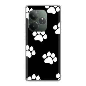 Бампер для Realme GT 6T с картинкой "Песики" (Следы собак)