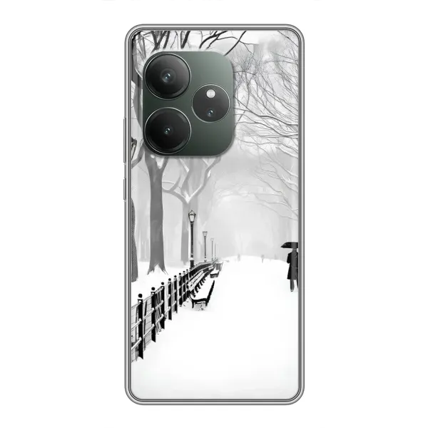 Чехол с рисунком «Снегом замело» для Realme GT 6T Чехол с рисунком «Снегом замело» для Realme GT 6T