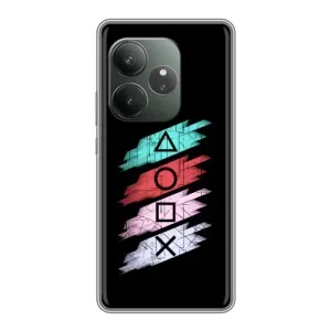 Чехол с рисунком «Значки Sony» для Realme GT 6T