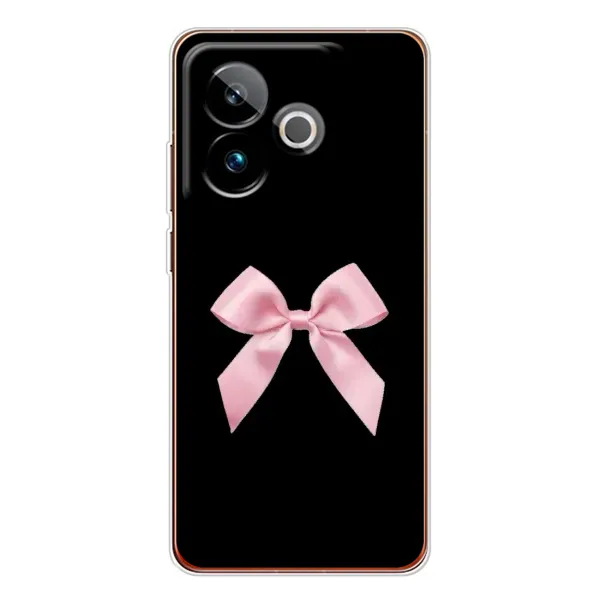 Чехол с рисунком «Бант на черном» для Realme GT 7 Чехол с рисунком «Бант на черном» для Realme GT 7