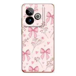 Чехол банты для Realme GT 7 (Банты с цветами)