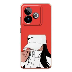Силіконовый Чохол на Realme GT 7 з картинкой Модных девушек (Дівчина Nike)