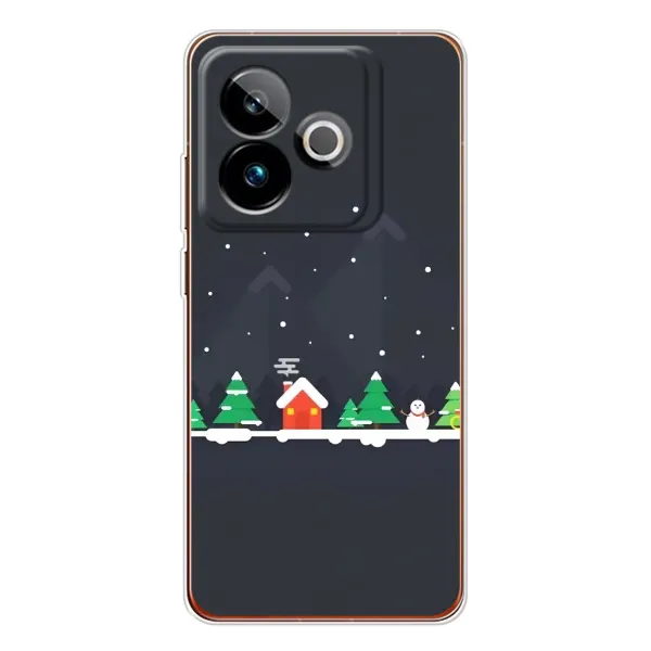 Чехол с рисунком «Город зимний» для Realme GT 7 Чехол с рисунком «Город зимний» для Realme GT 7
