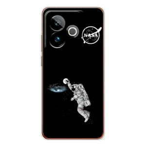 Силіконовый бампер з принтом "Наса" на Realme GT 7 (Космонавт баскетболіст)