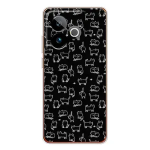 Чехол на тематику: Коты для Realme GT 7 (Котики на черном)
