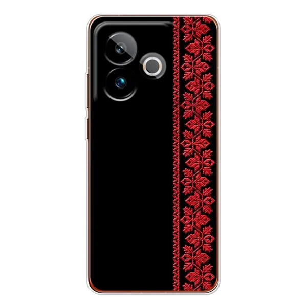 Чехол с рисунком «Красная Вышиванка» для Realme GT 7 Чехол с рисунком «Красная Вышиванка» для Realme GT 7