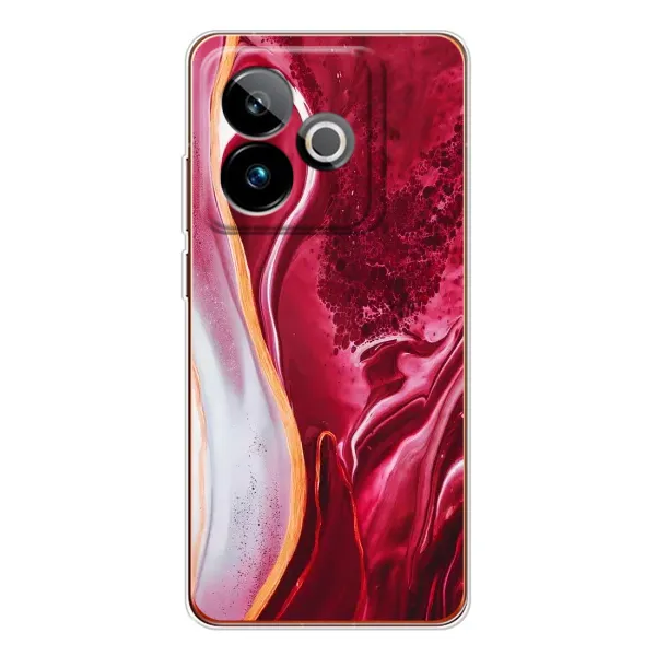Чехол с рисунком «Красный мрамор» для Realme GT 7 Чехол с рисунком «Красный мрамор» для Realme GT 7