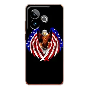 Чехол Флаг USA для Realme GT 7 (Крылья США)