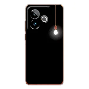 Чохол з картинками на чорному фоні для Realme GT 7 (Лампочка)