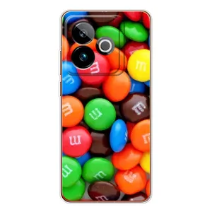 Чехол с изображением вкусной еды для Realme GT 7 (Разноцветные M&M'S)