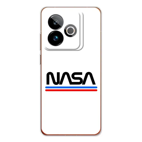 Чехол с рисунком «NASA на белом фоне» для Realme GT 7 Чехол с рисунком «NASA на белом фоне» для Realme GT 7