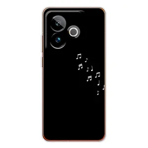 Чохол з картинками на чорному фоні для Realme GT 7 (Ноти)