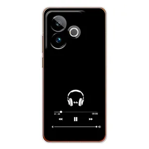 Чохол з картинками на чорному фоні для Realme GT 7 (Плеєр)