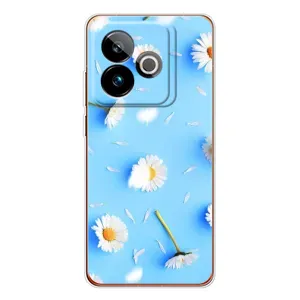 Чохол з Квітами для Realme GT 7 (ромашки на блакитному)