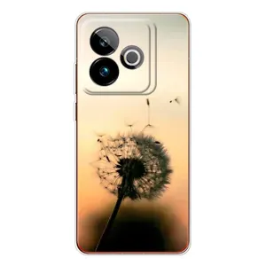 Силіконовий Чохол з кульбабками на Realme GT 7 (Роздмухана кульбабка)