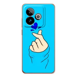 Чехлы (Знак сердечка) на Realme GT 7 (Сердце на синем)