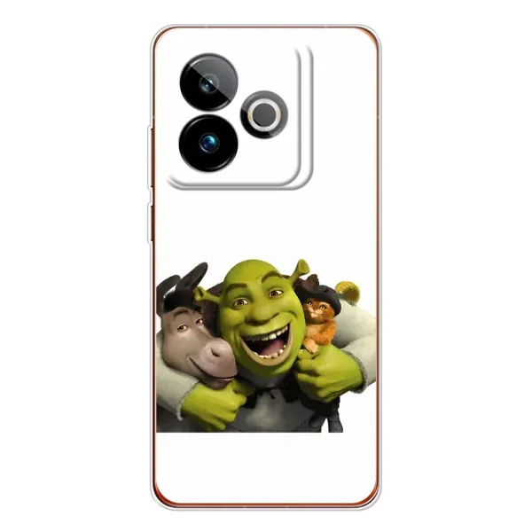 Чехол с рисунком «Шрек осел и кот» для Realme GT 7 Чехол с рисунком «Шрек осел и кот» для Realme GT 7
