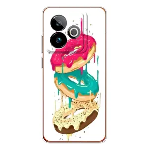 Чехол с изображением вкусной еды для Realme GT 7 (Сочные пончики)