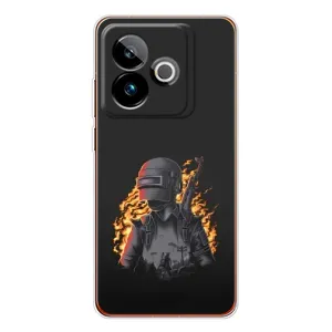 Чохол з картинкою "Герой Pubg" на Realme GT 7 (В полум'ї)