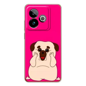 Чехол (ТПУ) Милые собачки для Realme GT 7 (Веселый Мопсик)