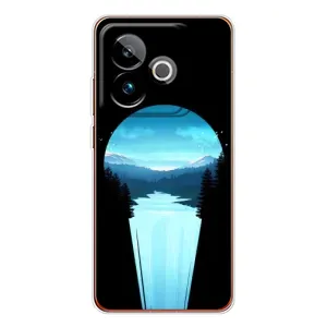 Летний Чехол на Realme GT 7 (Синий Водопад)