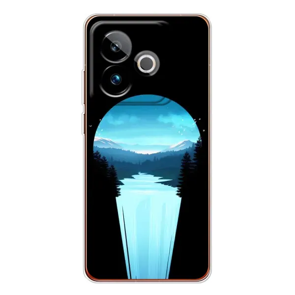Чехол с рисунком «Синий Водопад» для Realme GT 7 Чехол с рисунком «Синий Водопад» для Realme GT 7