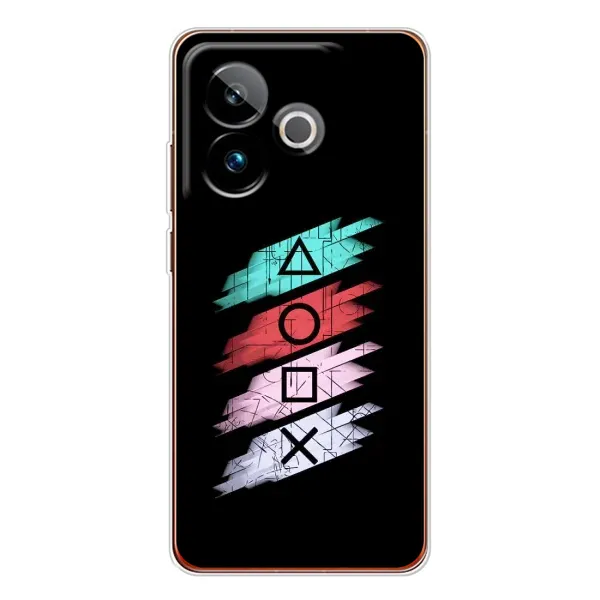 Чехол с рисунком «Значки Sony» для Realme GT 7 Чехол с рисунком «Значки Sony» для Realme GT 7