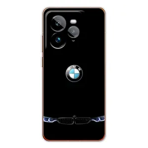 Силіконовий бампер з картинкою машини на Realme GT 7Pro (Чорний BMW)