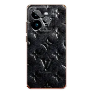 Текстурный Чехол Louis Vuitton для ДжиТи 7Про (Черный ЛВ)