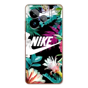 Силіконовый Чохол на Realme GT 7Pro з картинкою НАЙК (Квітковий Nike)