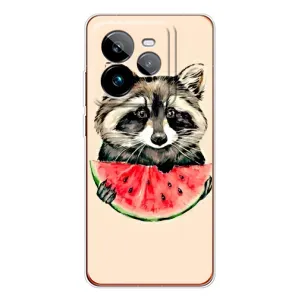 Силіконовий Чохол з Энотами на Realme GT 7Pro (Єнот)