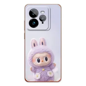 Чохол з принтом Лабубу для Realme GT 7Pro (Фіолетовий Лабубу)