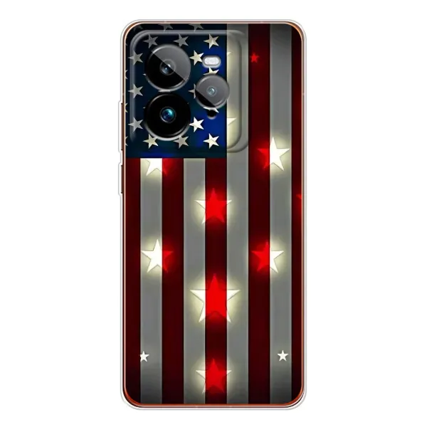 Чехол с рисунком «Флаг США 2» для Realme GT 7Pro Чехол с рисунком «Флаг США 2» для Realme GT 7Pro