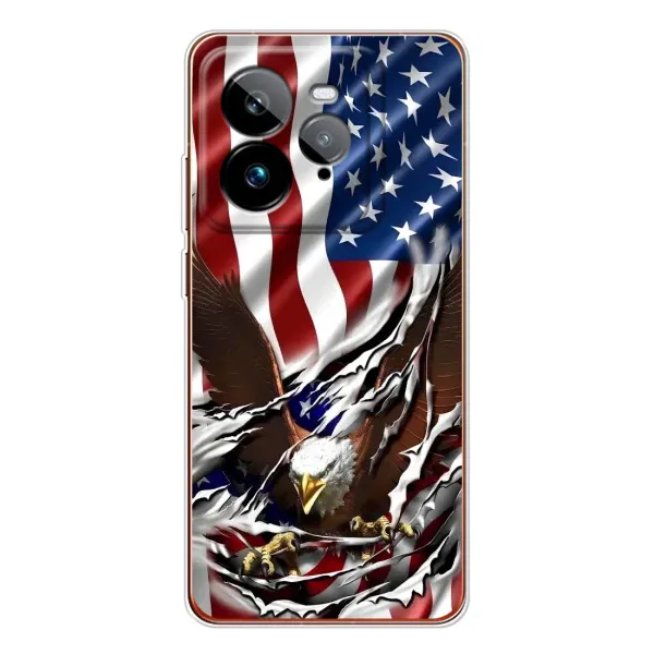 Чехол с рисунком «Флаг USA» для Realme GT 7Pro Чехол с рисунком «Флаг USA» для Realme GT 7Pro