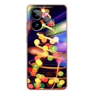 Чехол Новогодняя Елка на Realme GT 7Pro (Гирлянды)