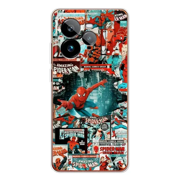 Чехол с рисунком «Комиксы Человек Паук» для Realme GT 7Pro Чехол с рисунком «Комиксы Человек Паук» для Realme GT 7Pro