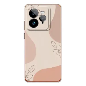 Чехол цветочный дизайн для Realme GT 7Pro (Коричневый фон)