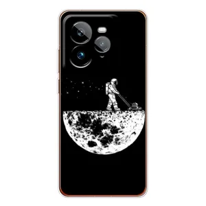 Силиконовый Чехол с принтом "Космонавты" на Realme GT 7Pro (Космонавт)