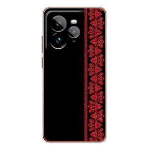 Силиконовый Чехол на Realme GT 7Pro (Красная Вышиванка)