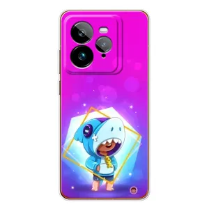Чехол Бравл Старс для Realme GT 7Pro (Леон в костюме Акулы)