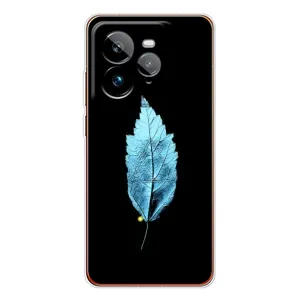 Чохол з картинками на чорному фоні для Realme GT 7Pro (Листя)
