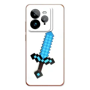 Чехлы для Realme GT 7Pro (Персонажи Майн Крафт) (Меч)