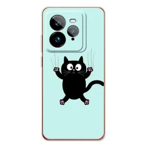 Силіконовий чохол з котиком для Realme GT 7Pro (Падаючий кіт)