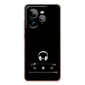 Чохол з картинками на чорному фоні для Realme GT 7Pro (Плеєр)