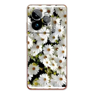 Чехол с ромашками на Realme GT 7Pro (Рамка в ромашках)